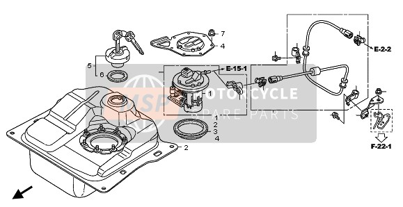 Honda NPS50 2007 Serbatoio di carburante per un 2007 Honda NPS50